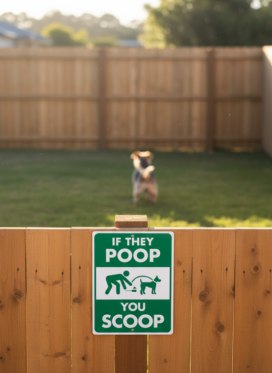 “If They Poop, You Scoop” | Dog Poop Sign | Lawn & Order Co.